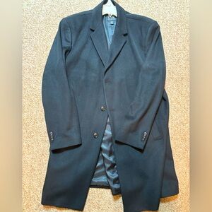 Jos. A. Bank Black Trench Coat 44R